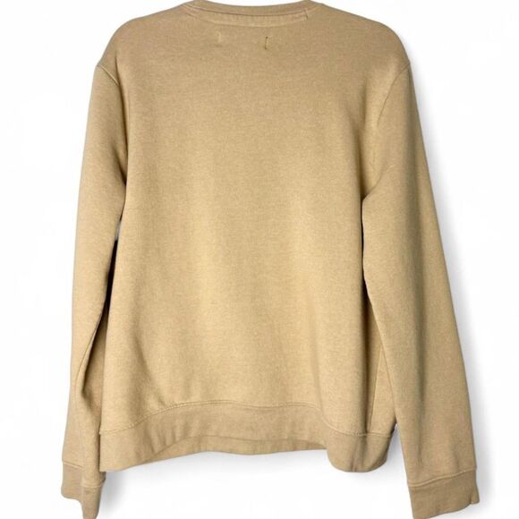 Blind Rooster by Ravelheart Embroidered Sweatshirt --Pale Khaki / Mushroom sz M - Picture 6 of 11